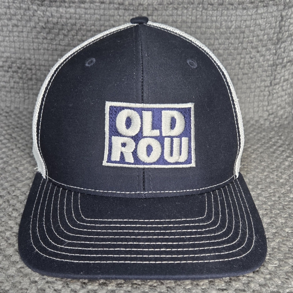 Old Row Outdoors Richardson 112 Trucker Hat Navy Blue White Snapback Mesh Cap
